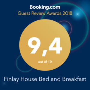 Finlay House Bed & Breakfast Booking Award Winner Best Bed & Breakfast 2018